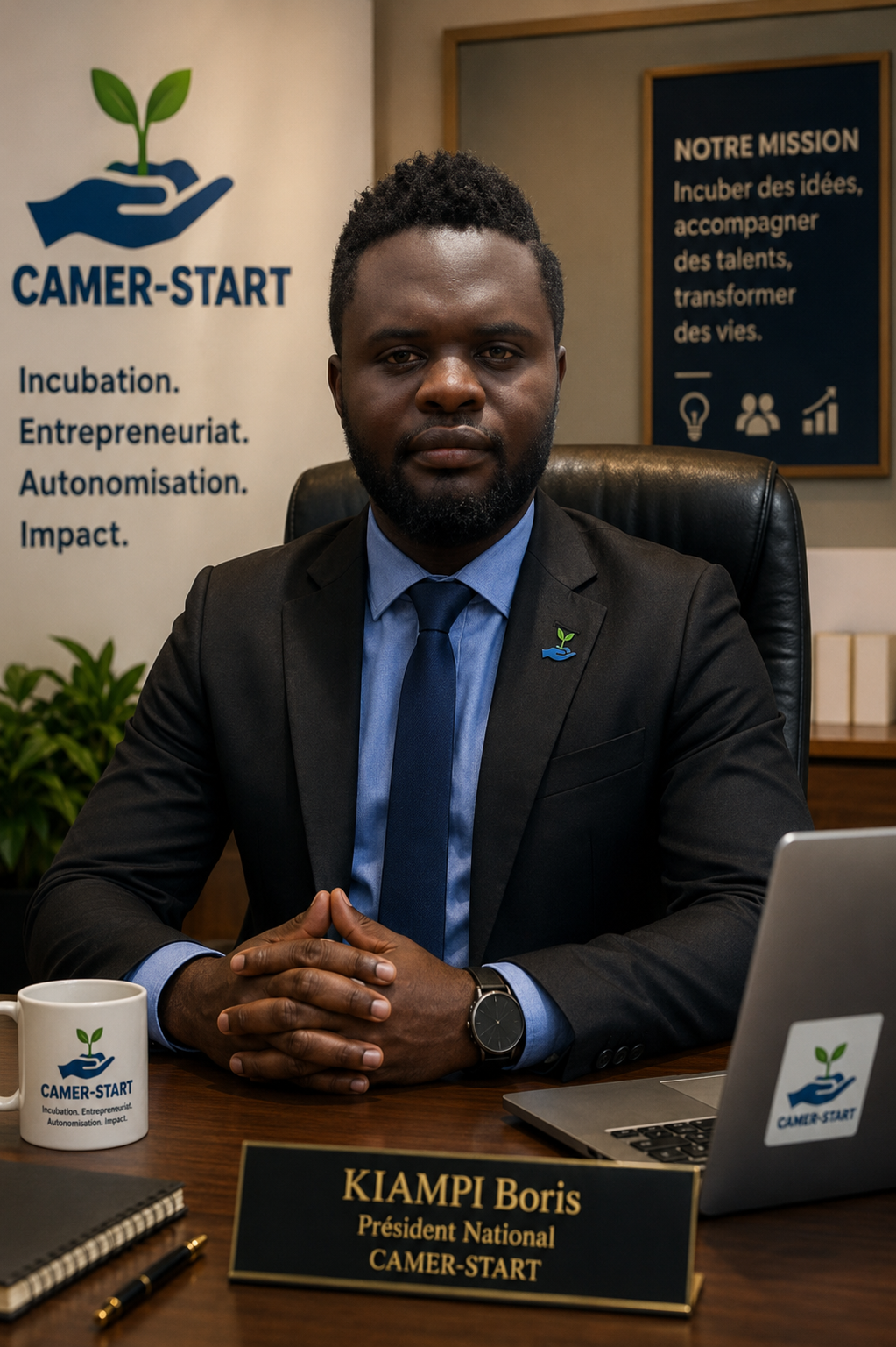 Portrait officiel de Boris KIAMPI, Président-Fondateur de CAMER-START