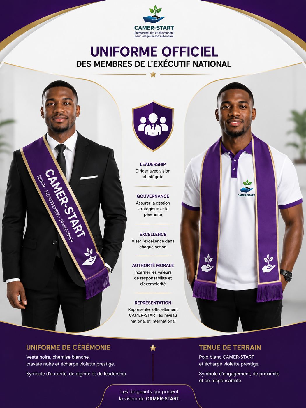 Uniforme officiel des membres de l'Exécutif National CAMER-START