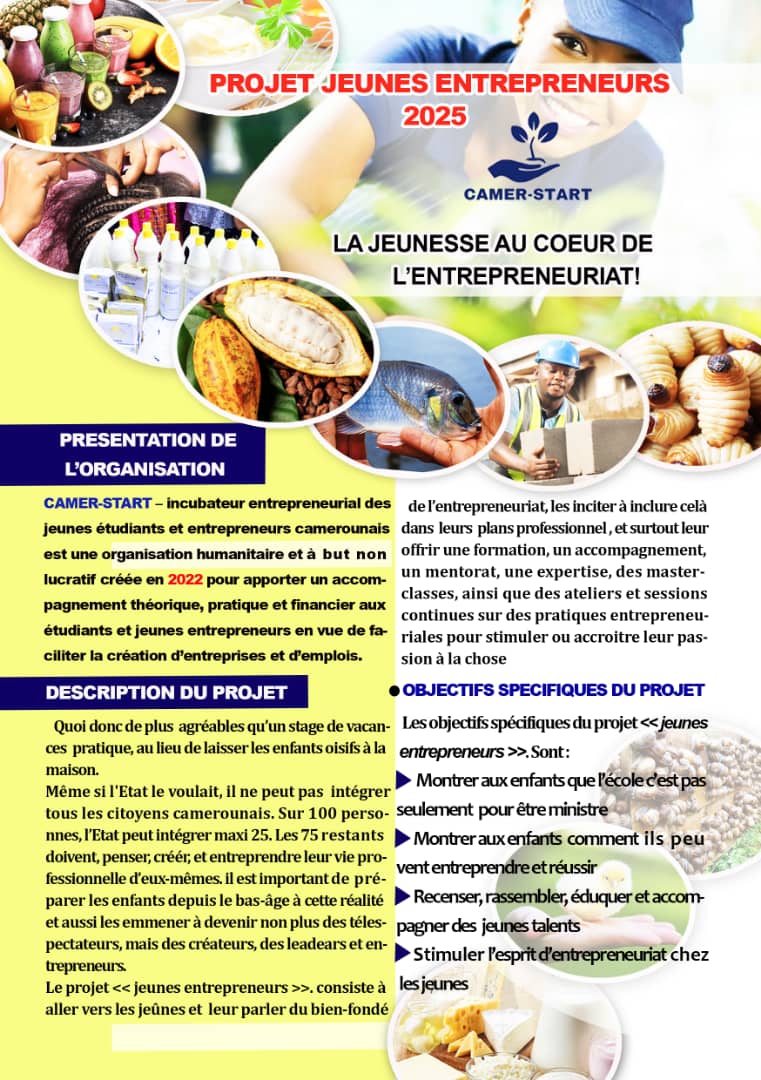 Flyer Projet Jeunes Entrepreneurs 2025 — recto.